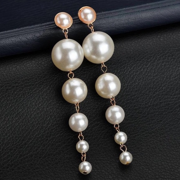 ❤️ New Fashion Pearl Long Earrings - Picture 2 of 4